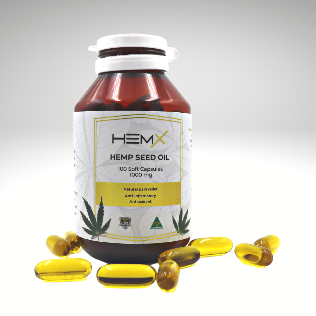 HEMX Hemp Seed Oil 100 Soft Capsules 1000mg