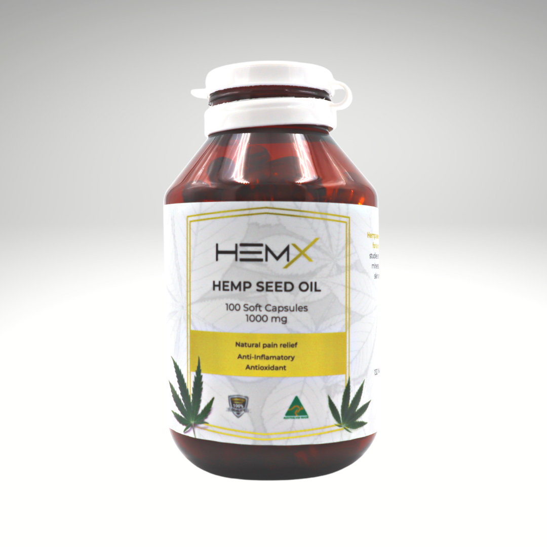 HEMX Hemp Seed Oil 100 Soft Capsules 1000mg