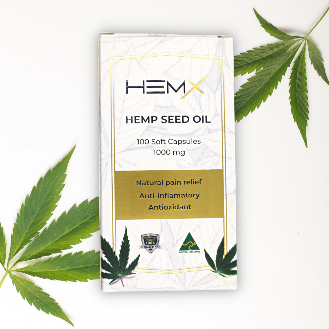 HEMX Hemp Seed Oil 100 Soft Capsules 1000mg
